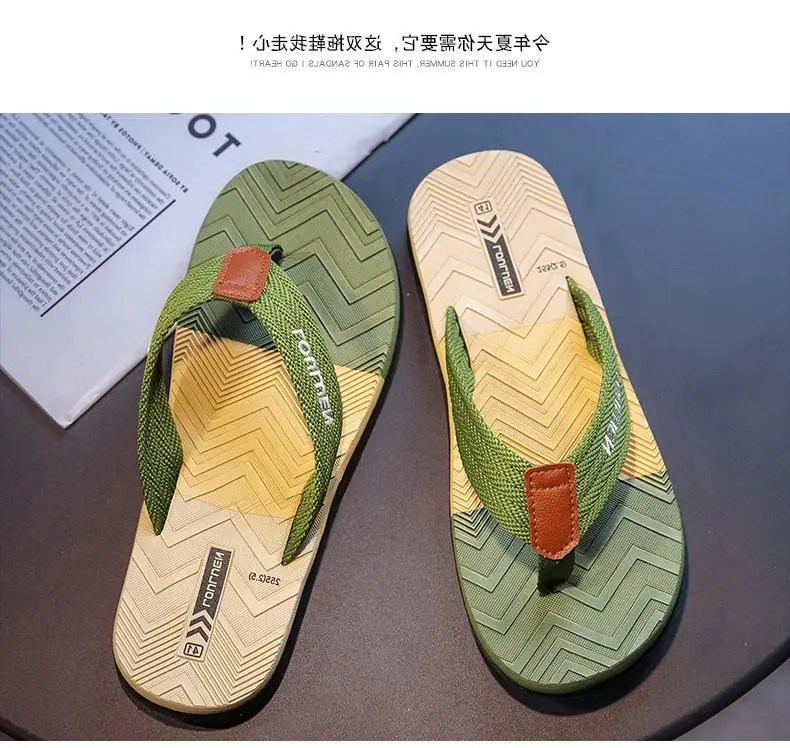 Fujian big manufacturers 2023 Summer new slippers men's outdoor fashion casual beach men's flip flops batch hairpin — feature 3