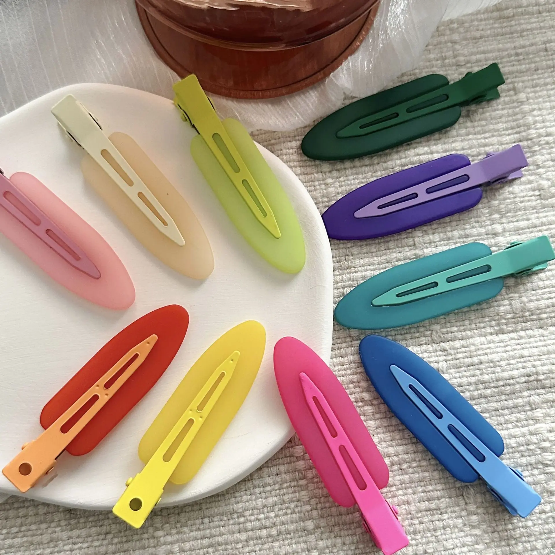 Japanese Korean Sweet Candy Color Hair Clips Non-Pressure Age-Reducing