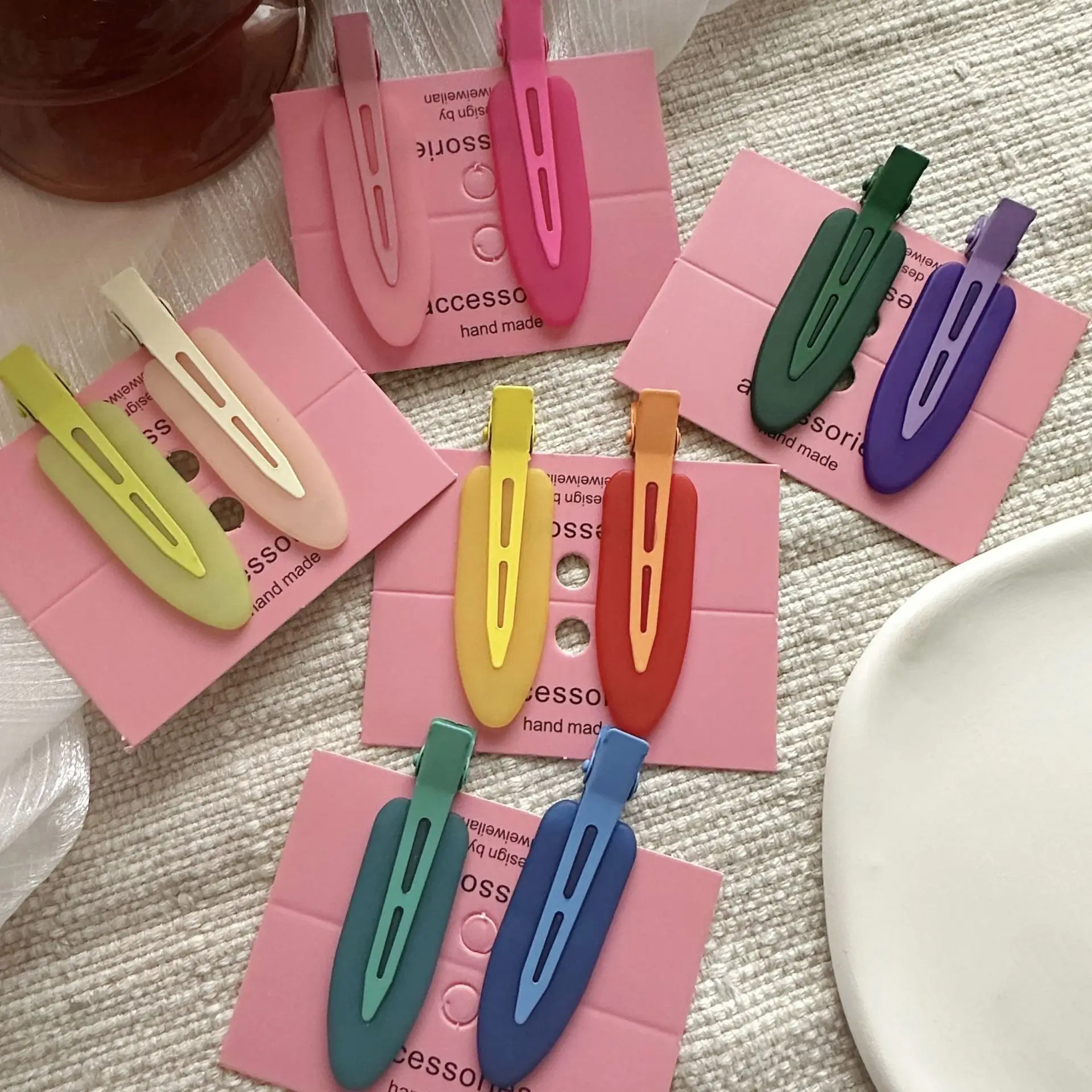 Japanese Korean Sweet Candy Color Hair Clips Non-Pressure Age-Reducing