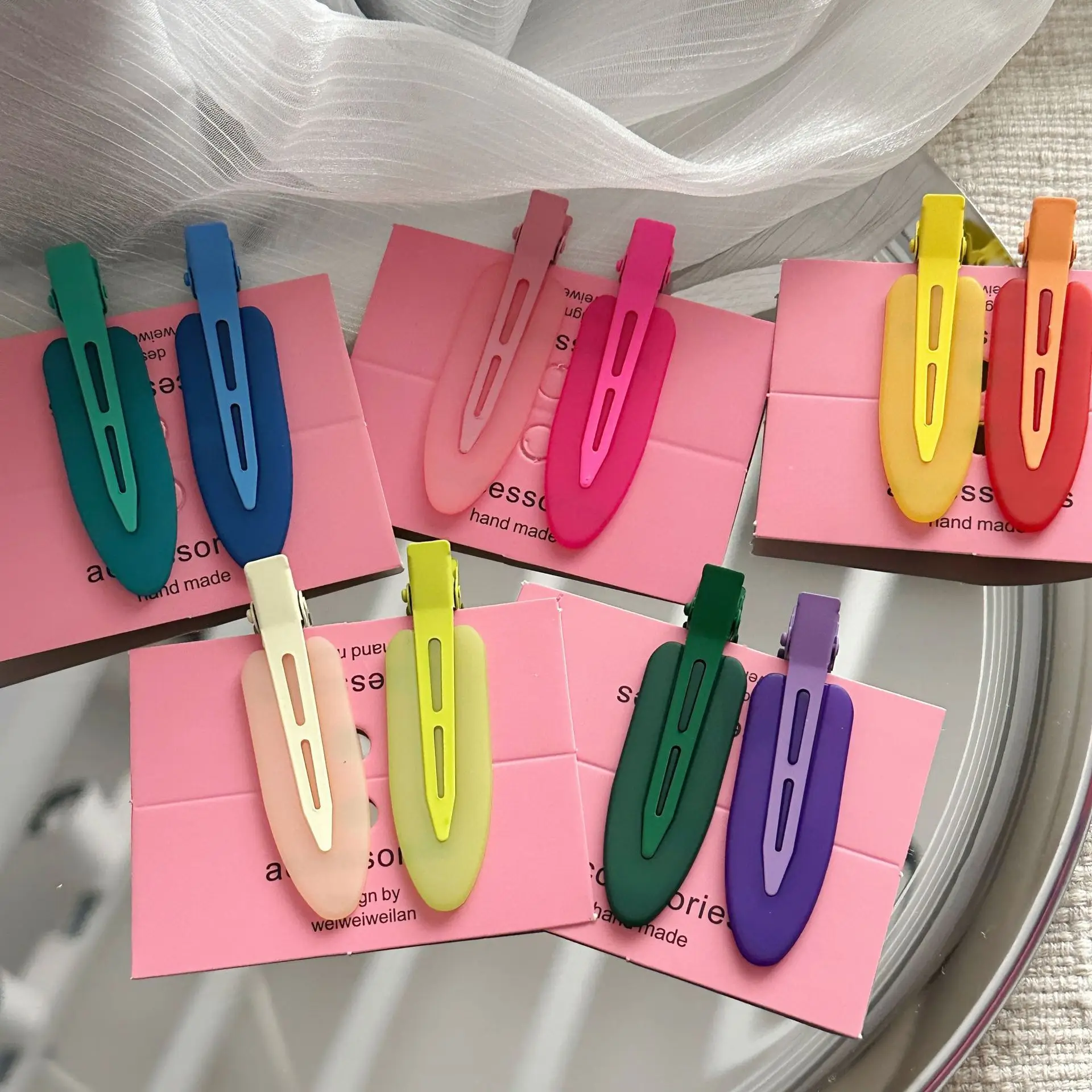 Japanese Korean Sweet Candy Color Hair Clips Non-Pressure Age-Reducing
