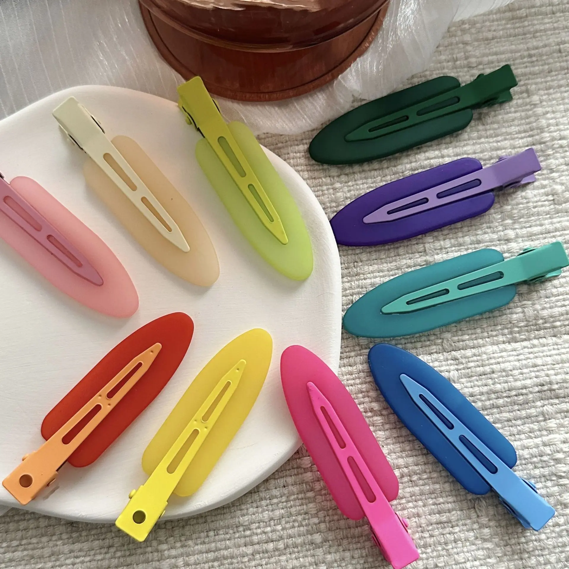 Japanese Korean Sweet Candy Color Hair Clips Non-Pressure Age-Reducing
