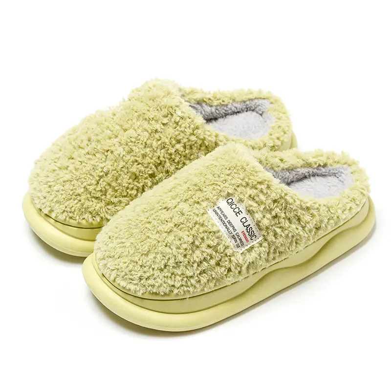 Women Fleece Slippers White Non-Slip Indoor Outdoor - Image 4