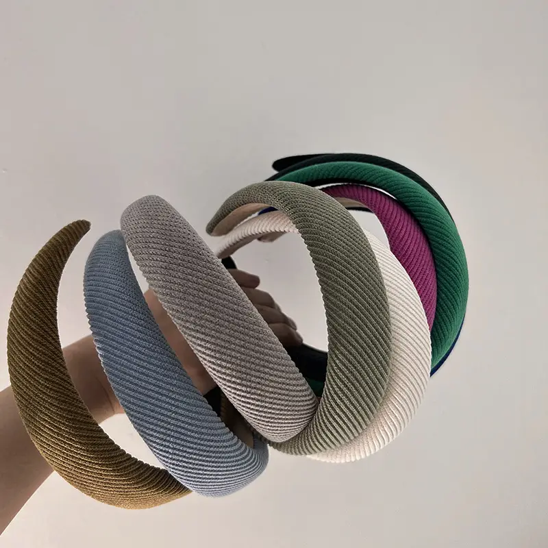 Black Ribbed Headband with Wide Edge for Hair Styling — feature 13