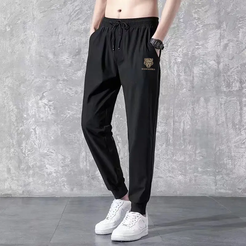 Men Black Slimming Ankle Pants Korean Style Plus Size — feature 14