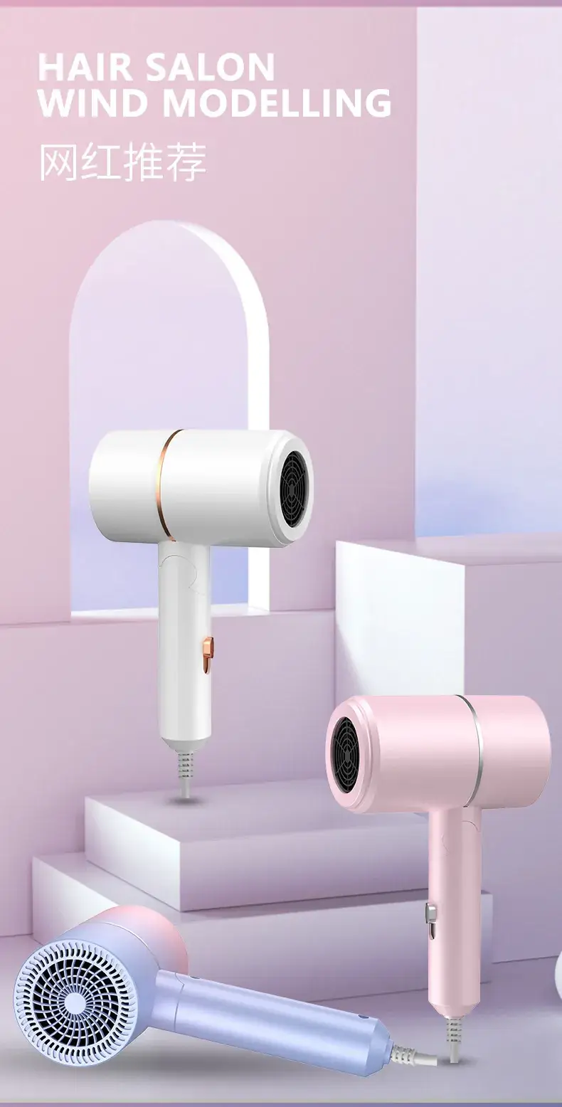 Electric Hair Dryer White High Power Student Hair Dryer — feature 16