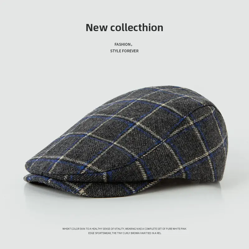 Black British Retro Forward Cap for Women
