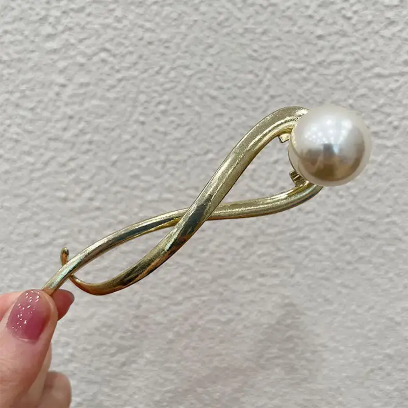 Pearl Hairpin for Women Back Head Updo High Grade Clip - Image 6