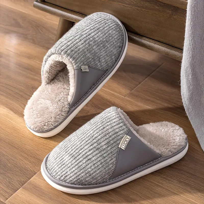 Cotton Slippers Women's Winter Wholesale Home Indoor Baotou Couple Floor Household Warm Non-slip Plush Cotton Slippers for Men - Image 10