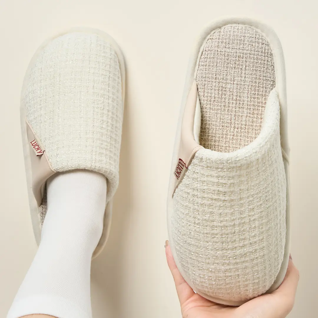 Cotton Slippers Women's Winter Wholesale Home Indoor Baotou Couple Floor Household Warm Non-slip Plush Cotton Slippers for Men - Image 5