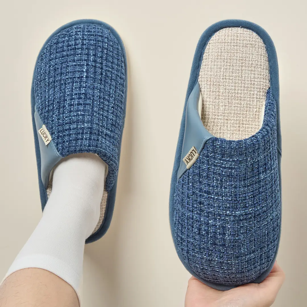 Cotton Slippers Women's Winter Wholesale Home Indoor Baotou Couple Floor Household Warm Non-slip Plush Cotton Slippers for Men - Image 8
