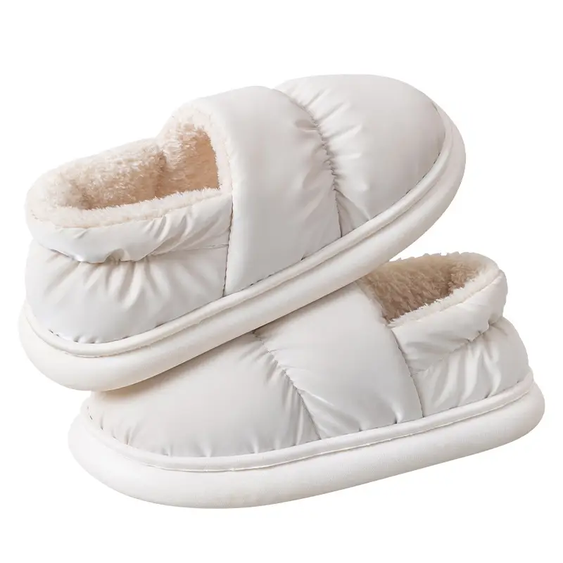 Women's Cotton Slippers Winter New Indoor Home Waterproof Thick Bottom Non-slip Warm Bag for Couple Women's Cotton Shoes - Image 13