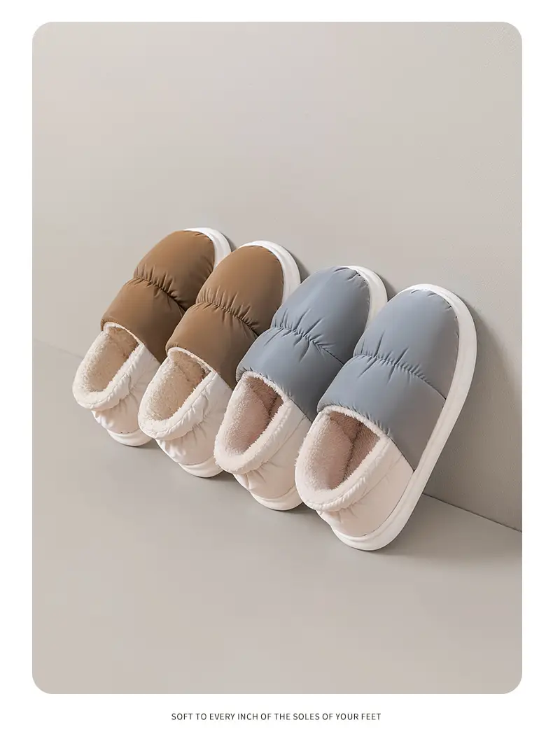 Women's Cotton Slippers Winter New Indoor Home Waterproof Thick Bottom Non-slip Warm Bag for Couple Women's Cotton Shoes — feature 16