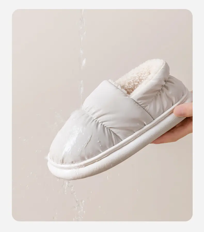 Women's Cotton Slippers Winter New Indoor Home Waterproof Thick Bottom Non-slip Warm Bag for Couple Women's Cotton Shoes — feature 6
