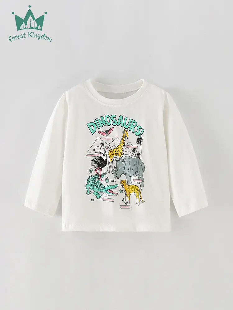 Boys Cotton Long Sleeve T-Shirt Cartoon Print 2023 - Image 2
