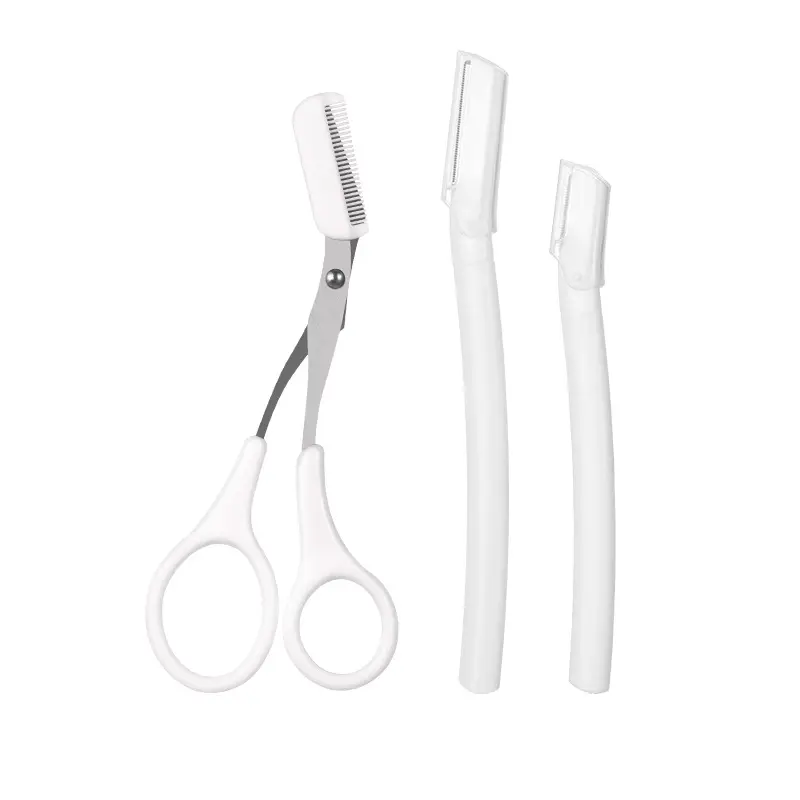 Stainless Steel Eyebrow Trimming Knife with Storage Bag - Image 24