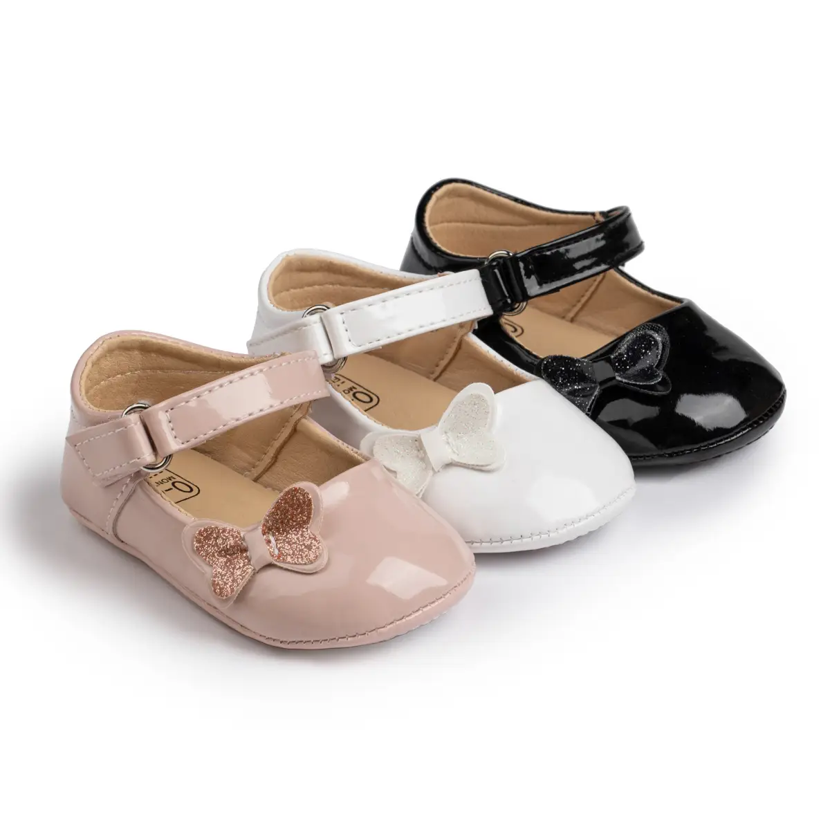 Black Bow Baby Shoes for 0-12 Months
