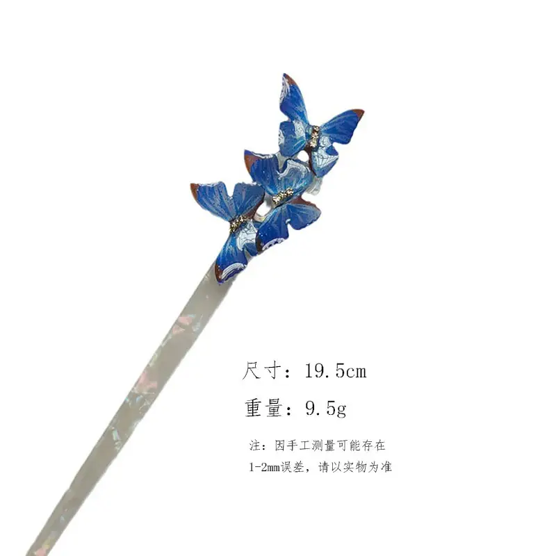 Blue Butterfly Acetic Acid Hairpin for Women - Image 5