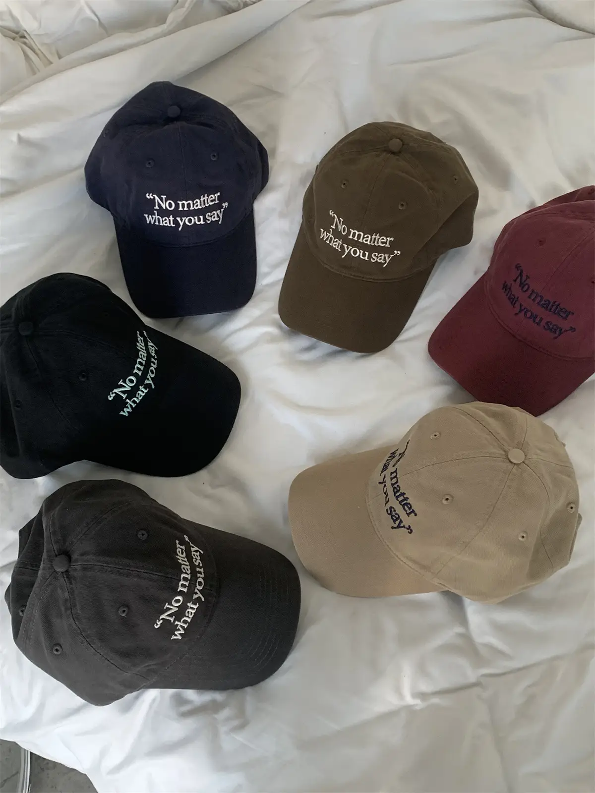No Mialt With You Brown Baseball Cap — feature 4