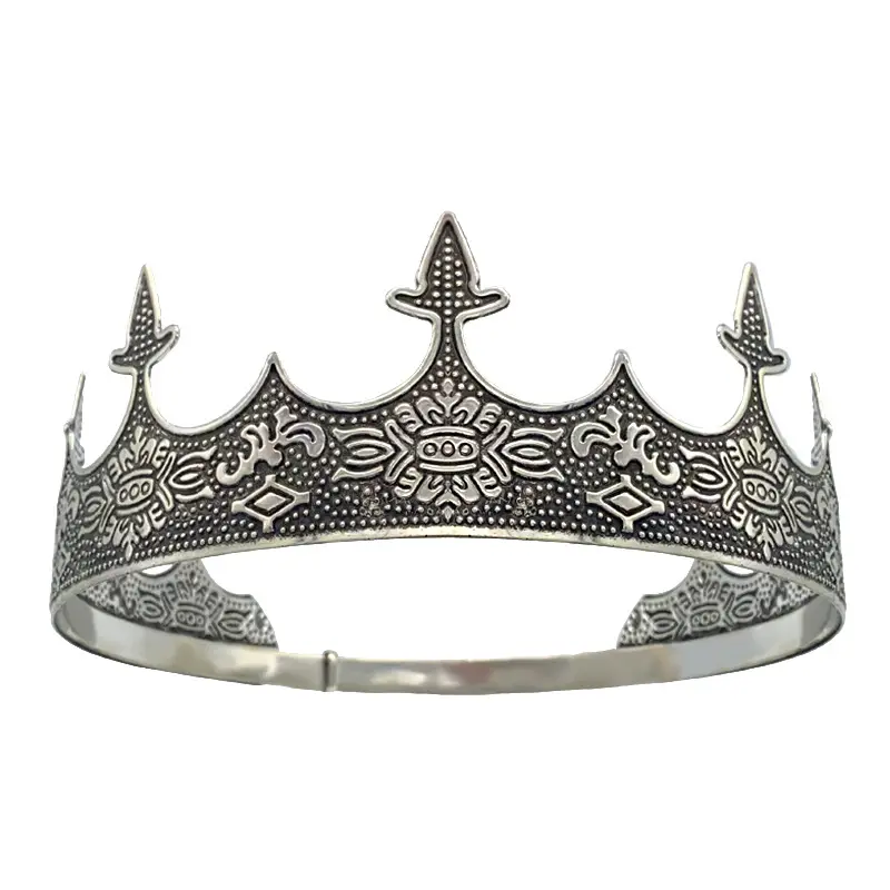 Men's Gold Silver Bronze Crown Headdress for Men - Image 5