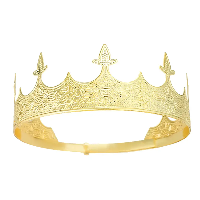 Men's Gold Silver Bronze Crown Headdress for Men - Image 7