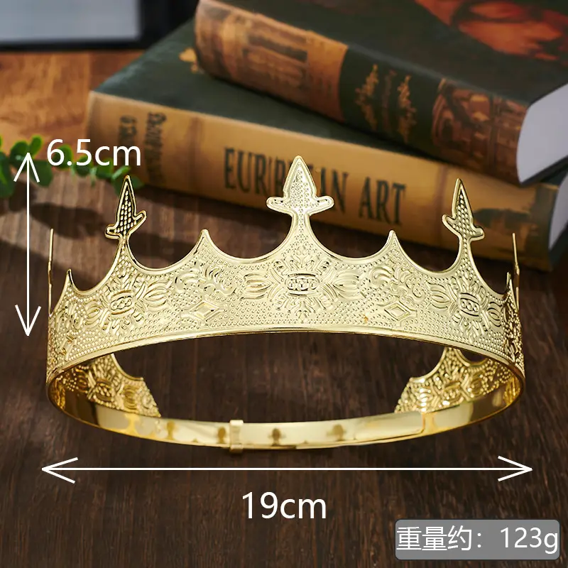 Men's Gold Silver Bronze Crown Headdress for Men — feature 4