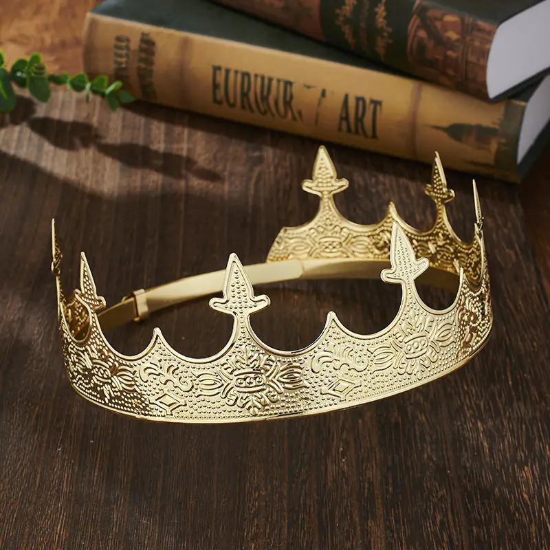 Men's Gold Silver Bronze Crown Headdress for Men — feature 7