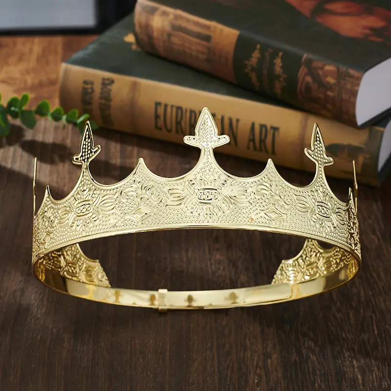 Men's Gold Silver Bronze Crown Headdress for Men — feature 8