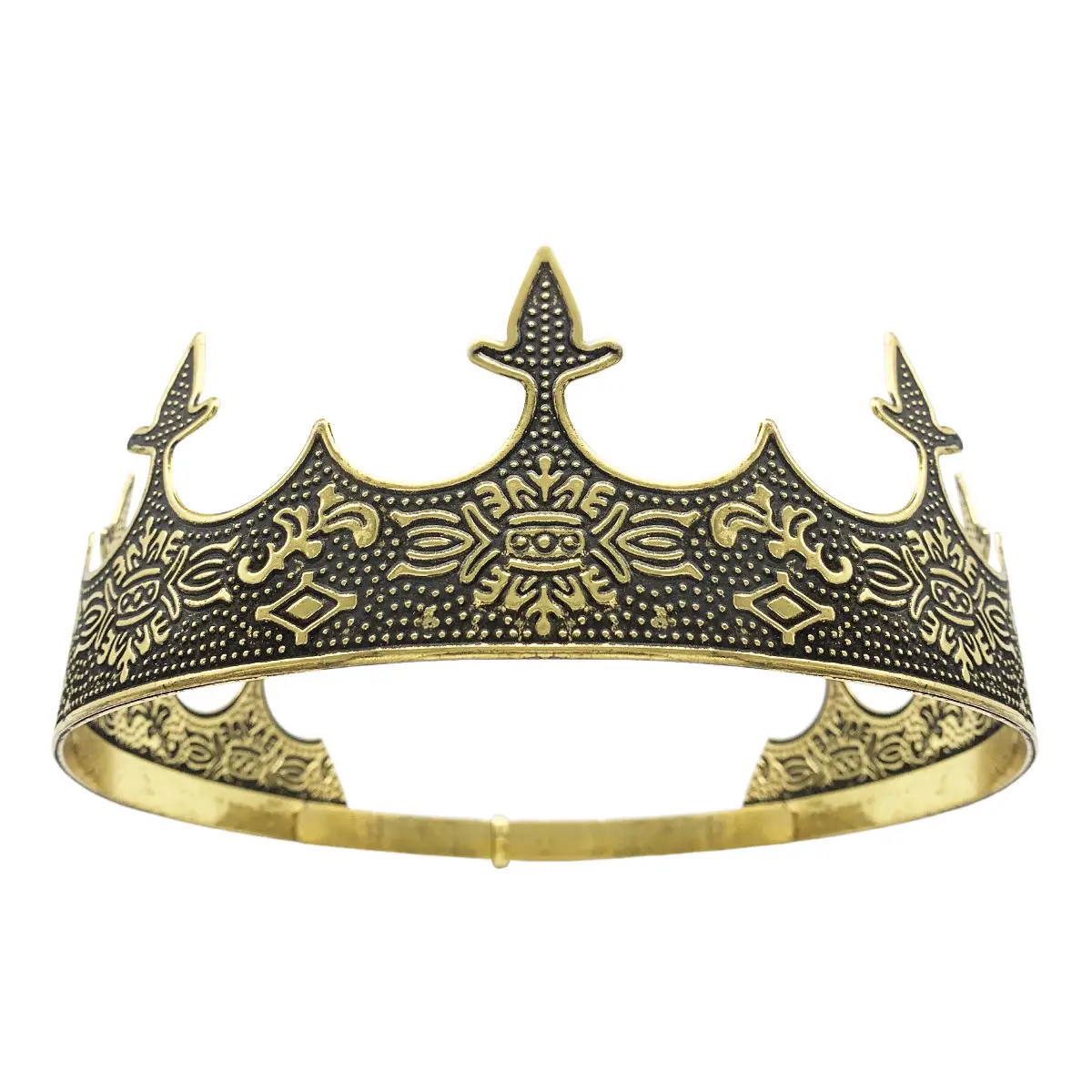 Men's Gold Silver Bronze Crown Headdress for Men - Image 2