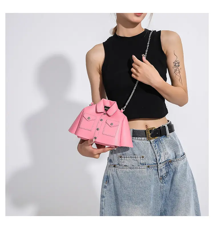 Women's Cream Shoulder Bag with Chain Strap 2023 — feature 12