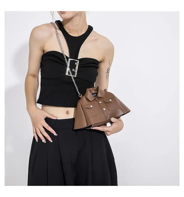 Women's Cream Shoulder Bag with Chain Strap 2023 — feature 25