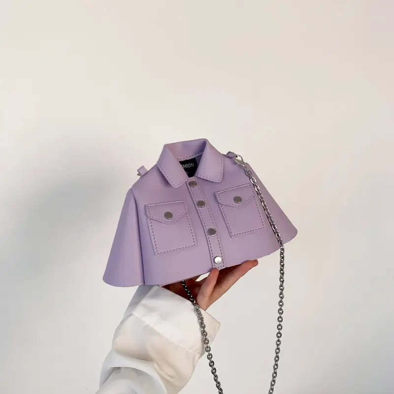 Women's Cream Shoulder Bag with Chain Strap 2023 - Image 5