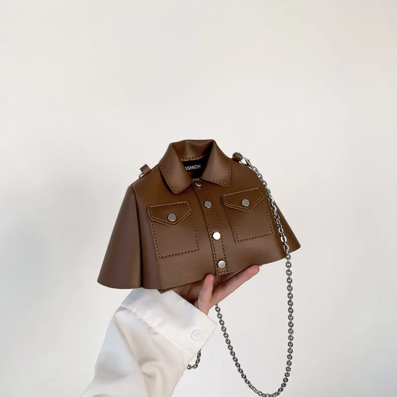 Women's Cream Shoulder Bag with Chain Strap 2023 - Image 6