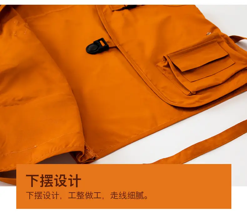 Boys Hip Hop T-Shirt Shorts Set Orange Black — feature 19