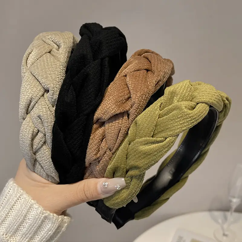 New Autumn Suede Woven Hairpin for Women - Image 5