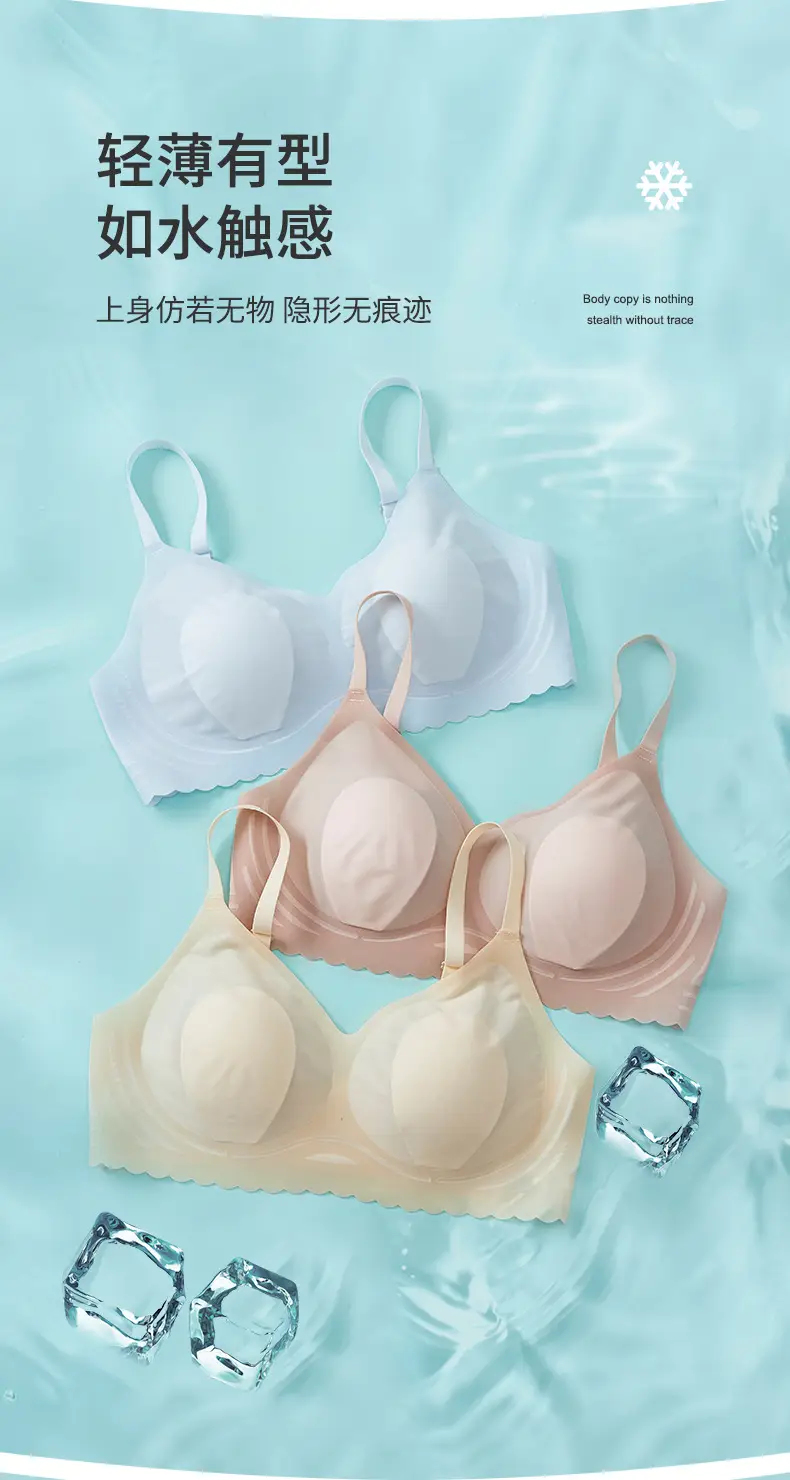 Wireless Seamless Bra for Women, Thin Backless, Breathable Bunny Ear Cup, Seamless Push-Up — feature 4
