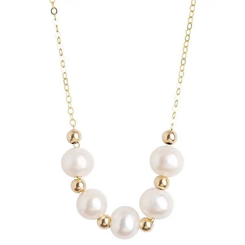 S925 Pearl Necklace with Light Clavicle Chain