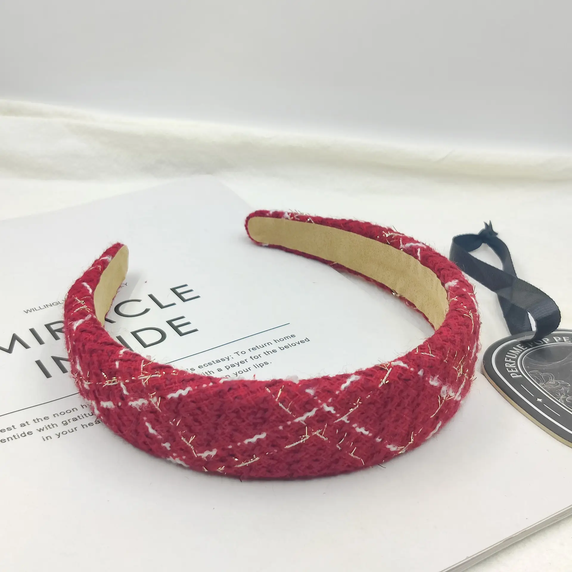 Pink Velvet Anti-Slip Headband for Women - Image 17