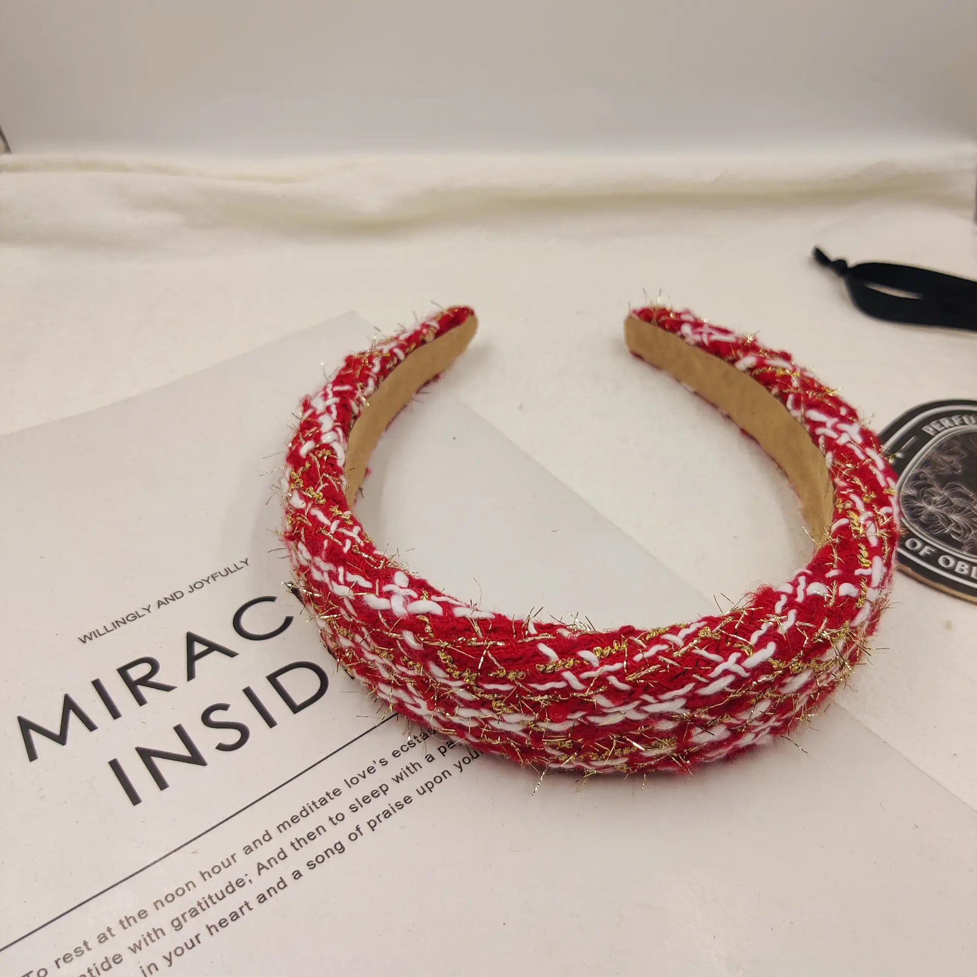 Pink Velvet Anti-Slip Headband for Women - Image 23