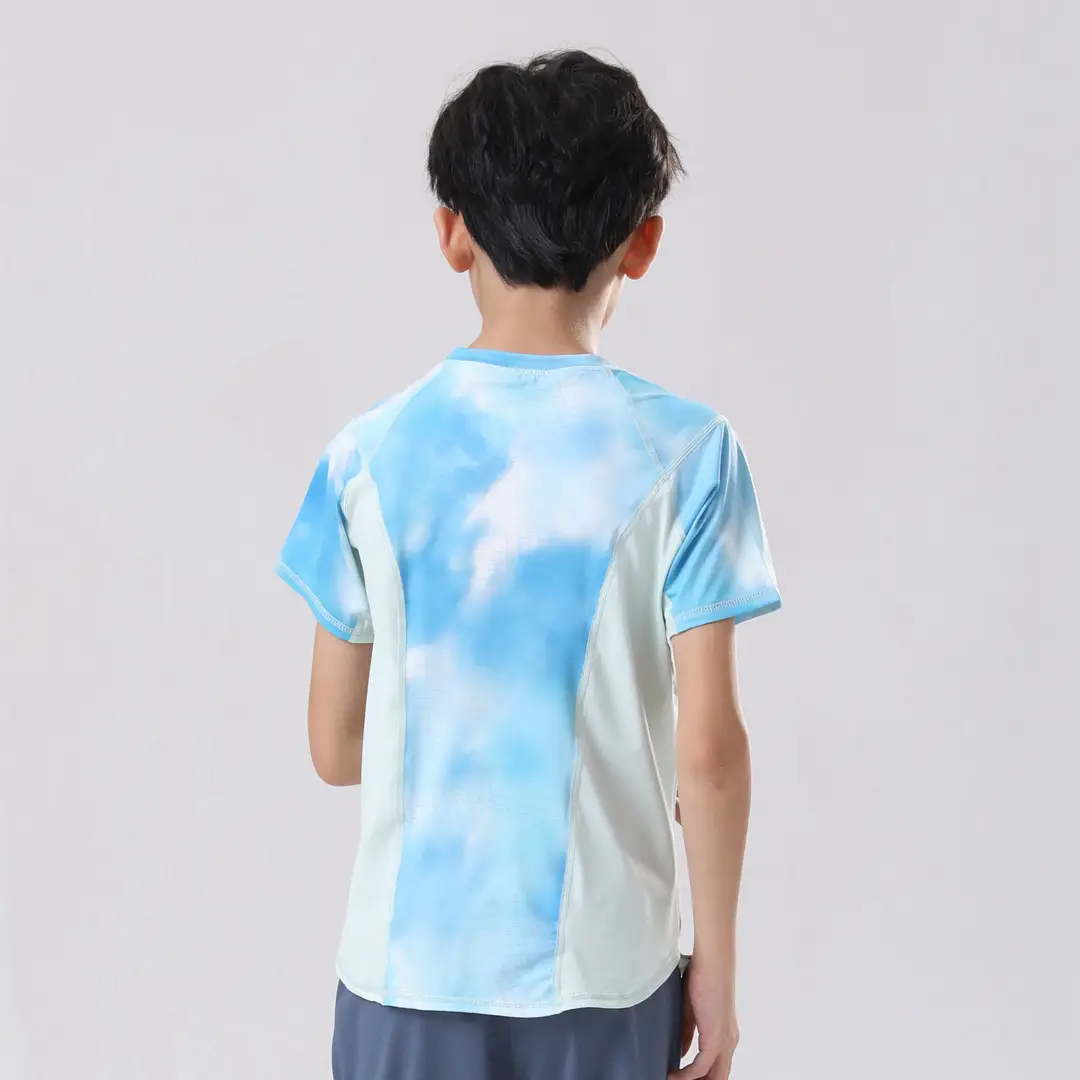 Boys Blue Light Yoga T-Shirt 2024 Summer - Image 6