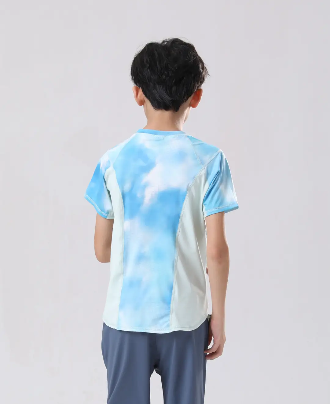 Boys Blue Light Yoga T-Shirt 2024 Summer — feature 9