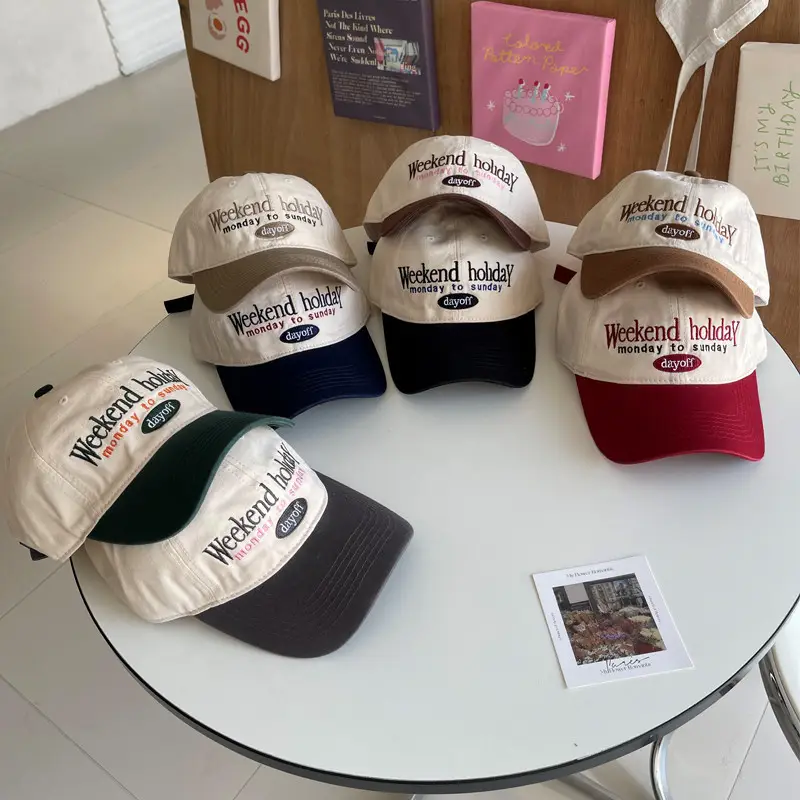 Vintage Women's Baseball Cap Soft Top Wide Brim - Image 8