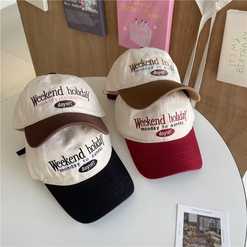 Vintage Women's Baseball Cap Soft Top Wide Brim - Image 9