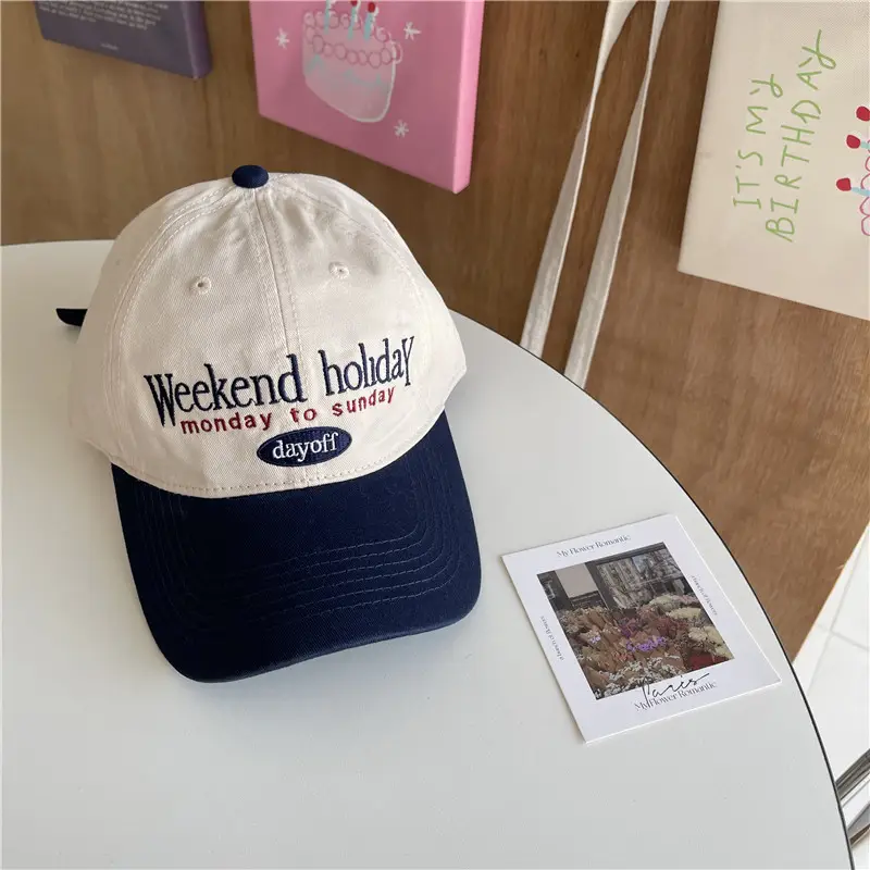 Vintage Women's Baseball Cap Soft Top Wide Brim - Image 3