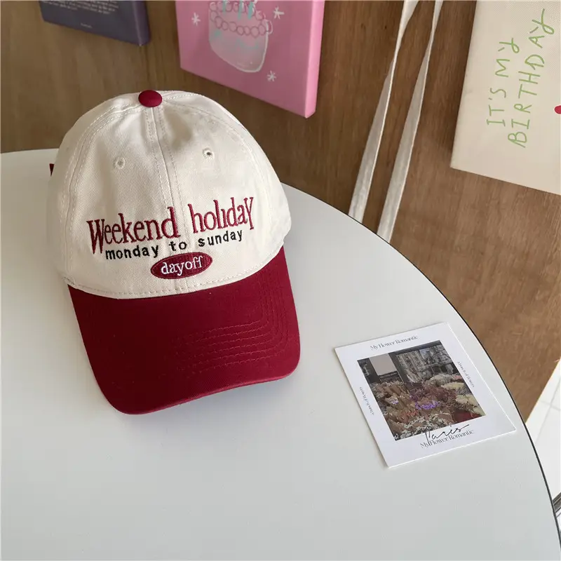 Vintage Women's Baseball Cap Soft Top Wide Brim - Image 4