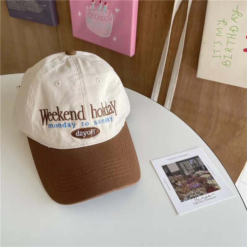 Vintage Women's Baseball Cap Soft Top Wide Brim - Image 5
