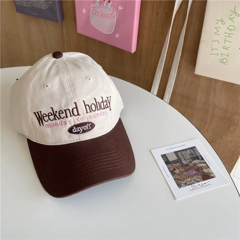 Vintage Women's Baseball Cap Soft Top Wide Brim - Image 6