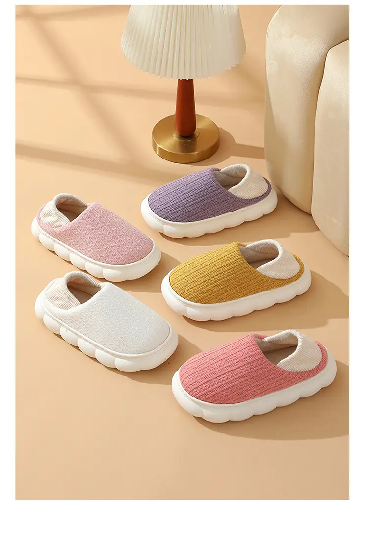 Moon Shoes Spring and Autumn Postpartum Soft-soled Maternal Shoes Warm Wooden Floor Non-slip Home Indoor Cotton Slippers for Women — feature 14