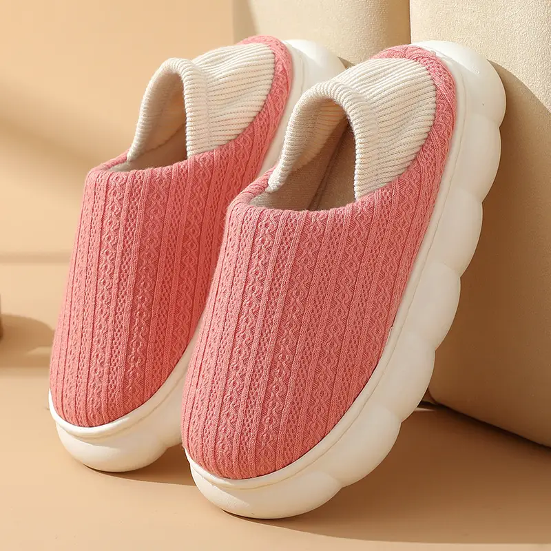 Moon Shoes Spring and Autumn Postpartum Soft-soled Maternal Shoes Warm Wooden Floor Non-slip Home Indoor Cotton Slippers for Women