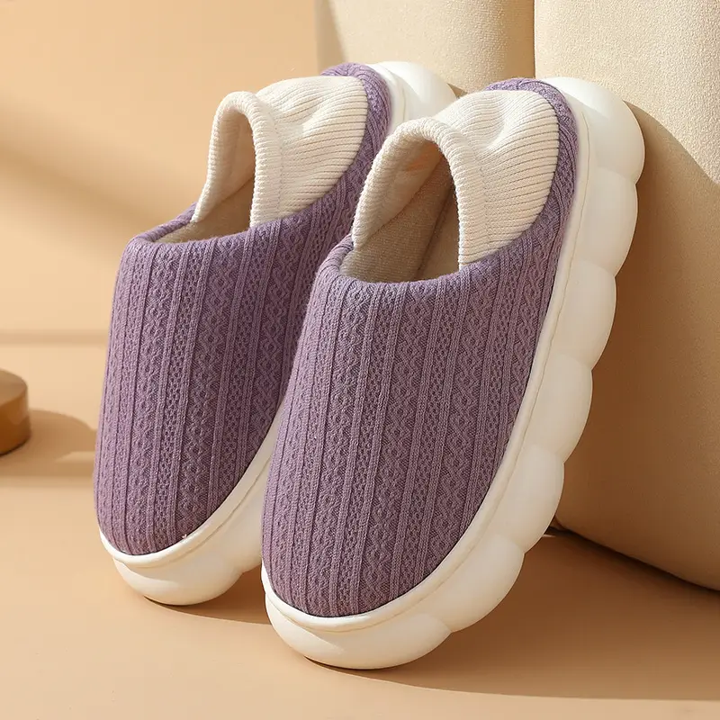 Moon Shoes Spring and Autumn Postpartum Soft-soled Maternal Shoes Warm Wooden Floor Non-slip Home Indoor Cotton Slippers for Women