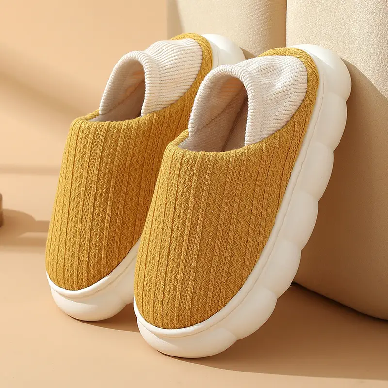 Moon Shoes Spring and Autumn Postpartum Soft-soled Maternal Shoes Warm Wooden Floor Non-slip Home Indoor Cotton Slippers for Women